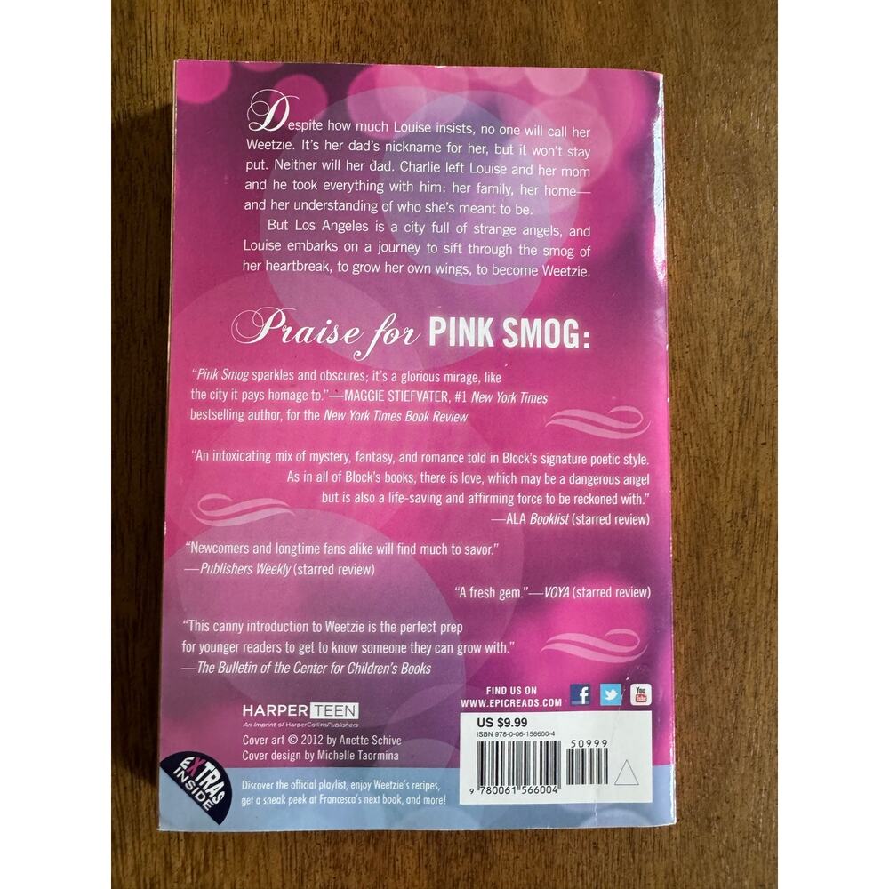 Pink Smog Becoming Weetzie Bat Francesca Lia Block 2014 Paperback YA Novel - Picture 3 of 4